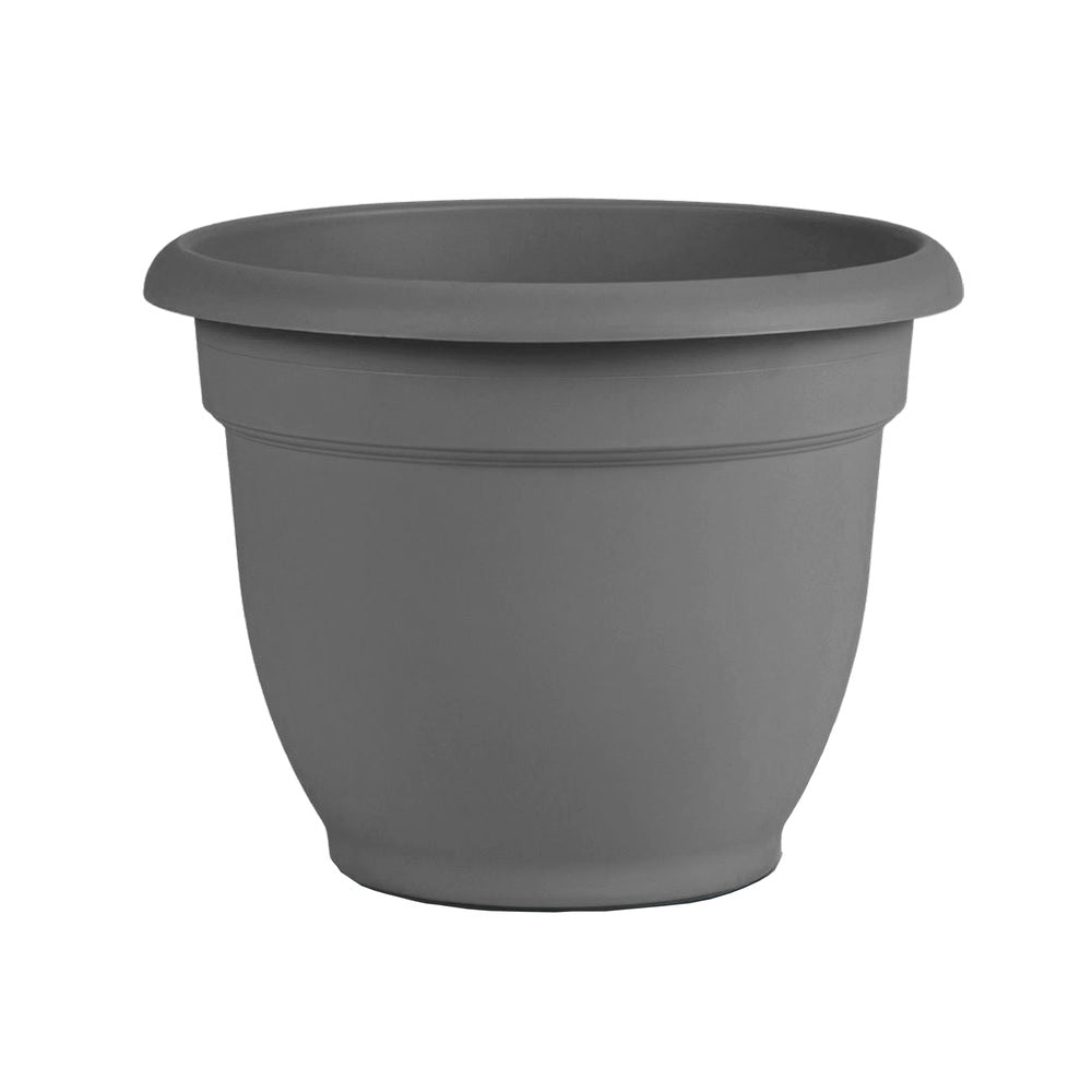 Bloem AP16908 Ariana Planter, Plastic, Charcoal, 13.7" — LIfe And Home