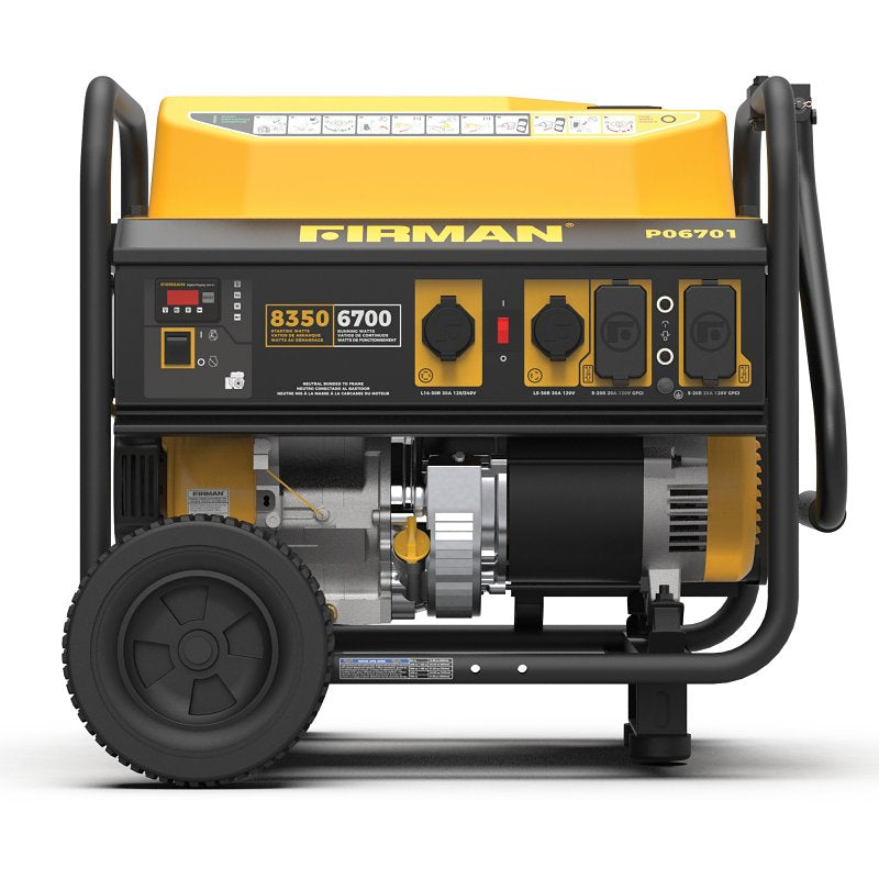 Firman Performance P06701 Portable Generator, 30 A, 120/240 VAC, Gasoline, 8 gal Tank, 12 hr Run Time