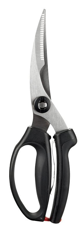 Oxo 1072292 Poultry Shears, Stainless Steel Blade, Plastic Handle, Black, 9-1/2 in OAL