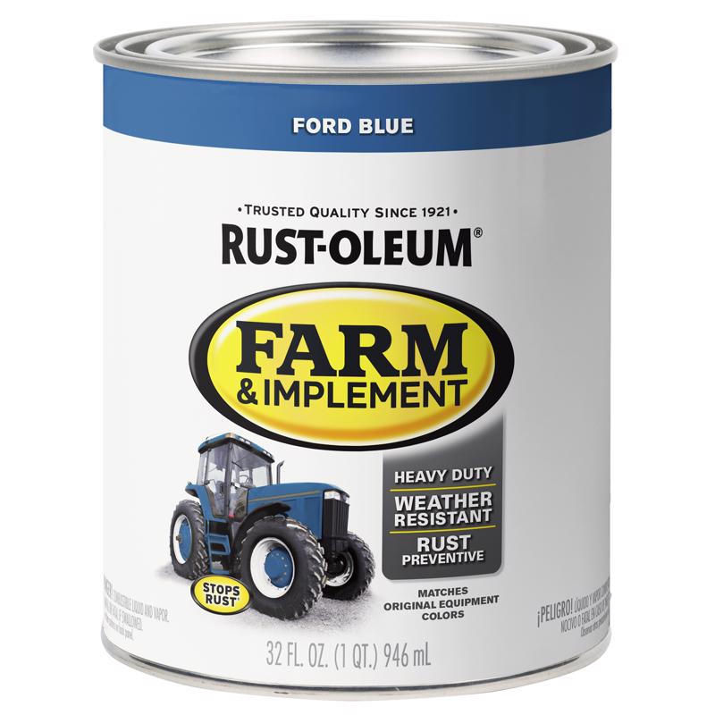 Rust-Oleum Indoor/Outdoor Gloss Ford Blue Oil-Based Oil Modified Alkyd Farm & Implement 1 qt