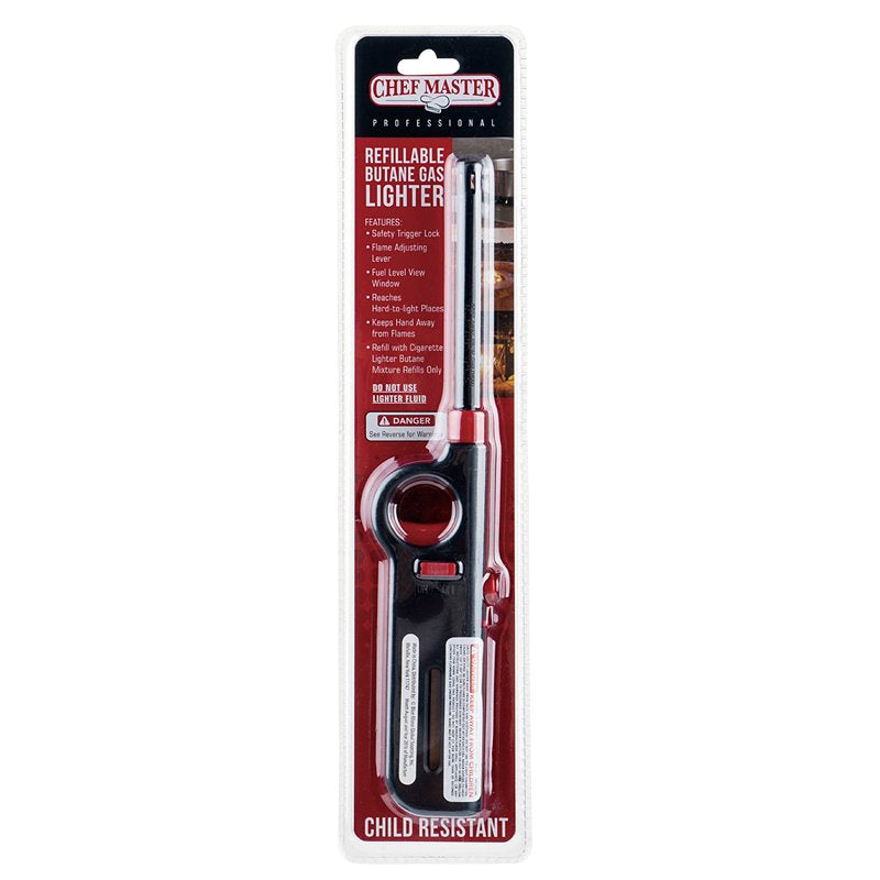 Chef Master 11005 Refillable Lighter, Lever Handle