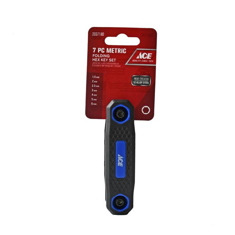 Ace Metric Fold-Up Hex Key Set 1 pc