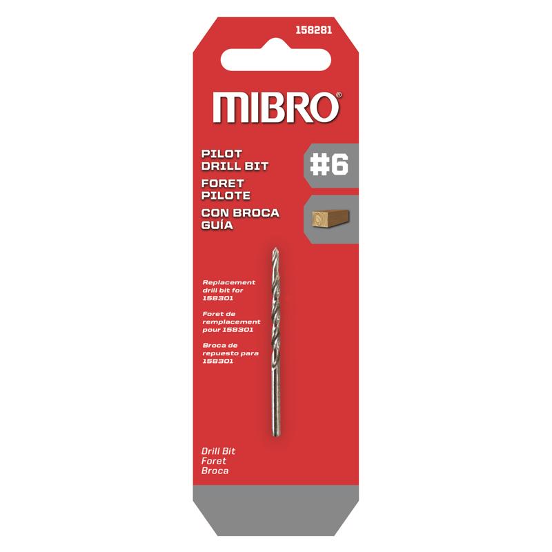 Richelieu Mibro 6 in. Steel Screw Pilot Drill Bit 1 pk