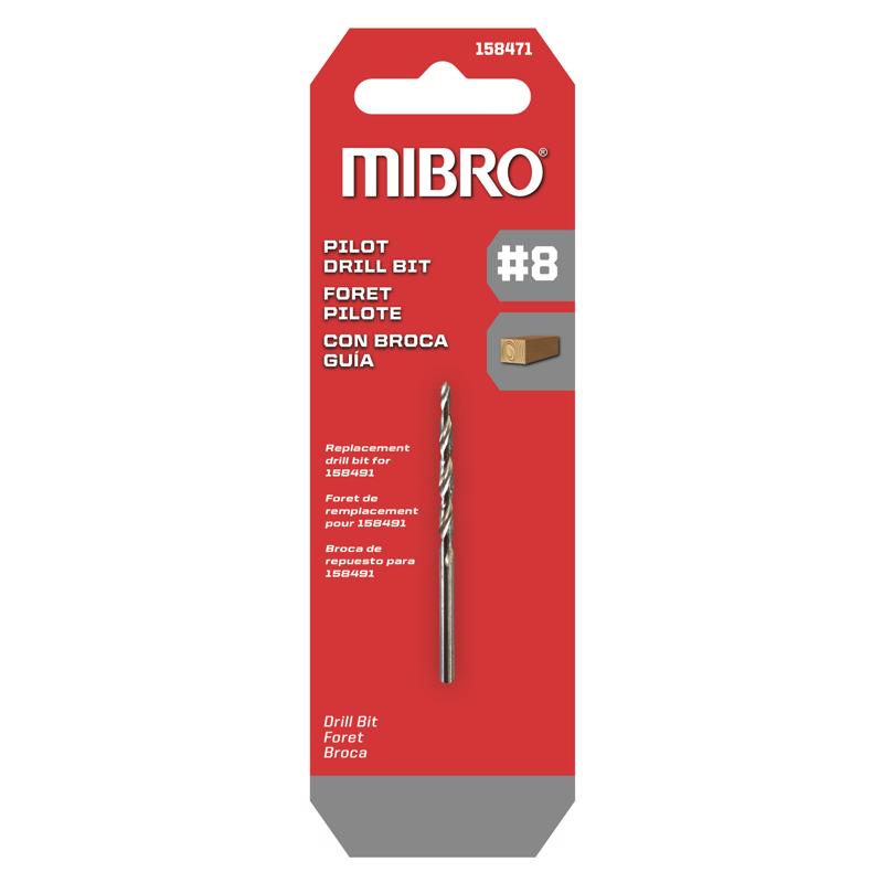 Richelieu Mirbo 8 in. Steel Screw Pilot Drill Bit Straight Shank 1 pk