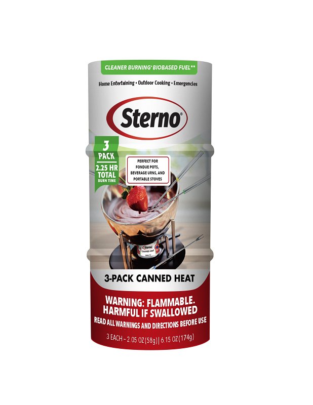 Sterno 20464 Cooking Fuel, 2.5 oz Can, 45 min Burn Time