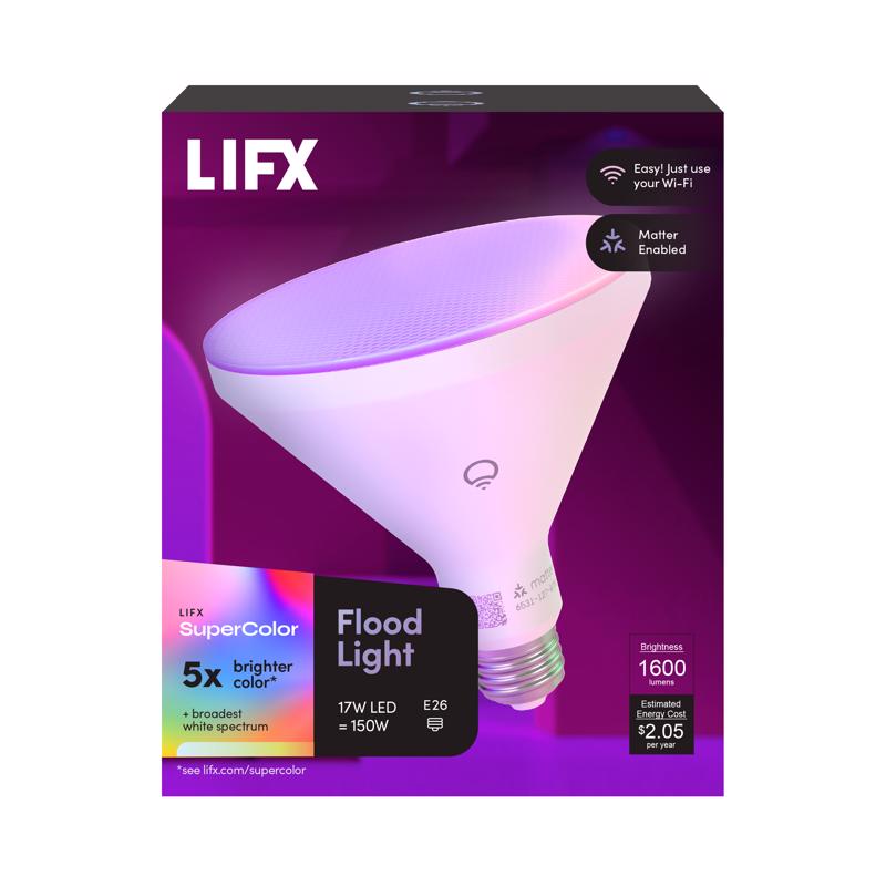 Feit LIFX PAR38 E26 (Medium) Smart-Enabled LED Bulb Color Changing 150 Watt Equivalence 1 pk