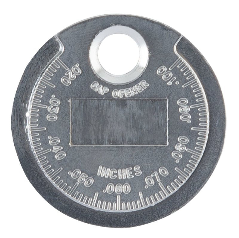 ProSource SP0629 Spark Plug Gap Gauge, Functions: Tapered Edge for Measuring and Adjusting Spark Plug Gap, Zinc Alloy