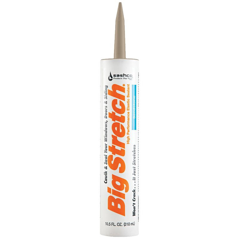 Big Stretch 10080 Elastomeric Sealant, Sandstone, 4 to 5 days Curing, 40 to 120 deg F, 10.5 oz