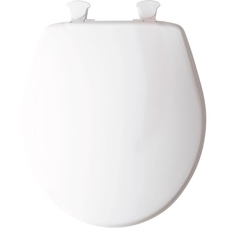 Mayfair Bemis Round White Plastic Toilet Seat