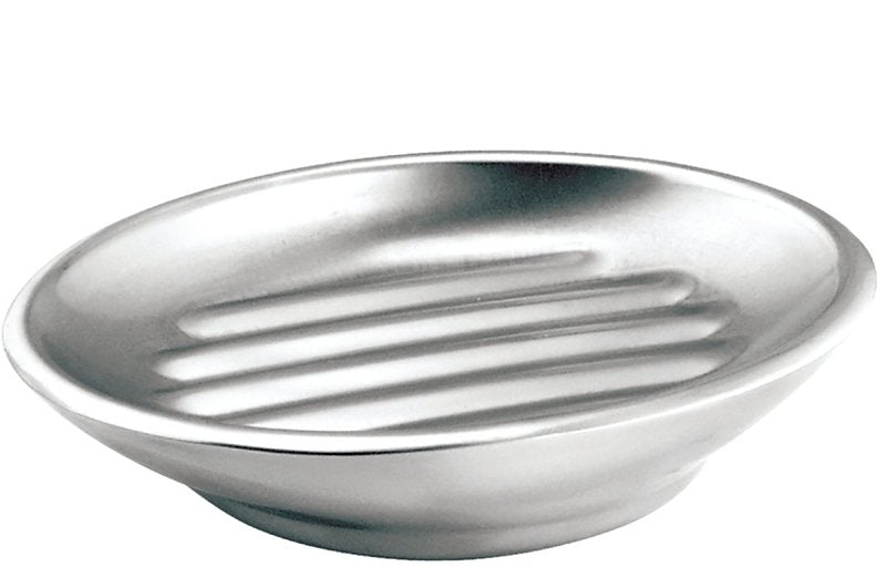 iDESIGN 21160 Soap Dish, Free-Standing Mounting, Stainless Steel, Brushed Silver