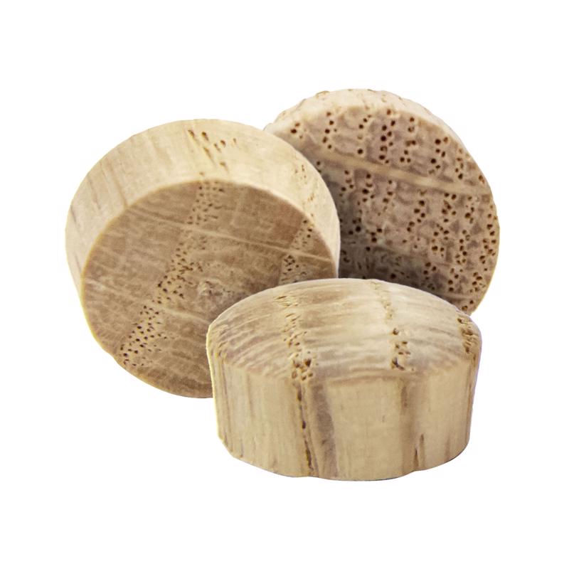 Richelieu Round Oak Head Plug 1/2 in. D X .5 in. L 25 pk Natural