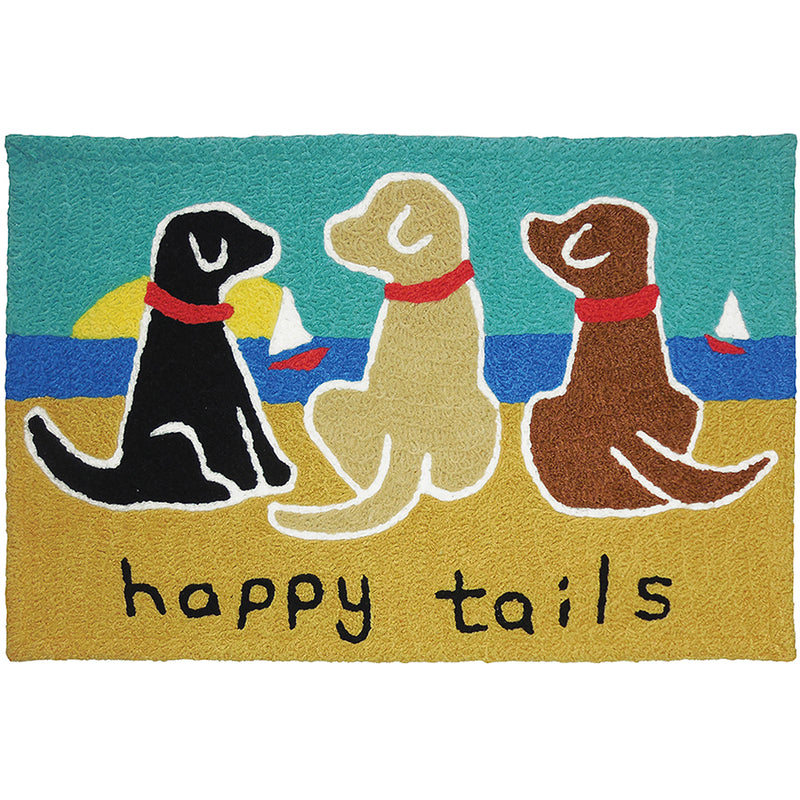 Jellybean 20 in. W X 30 in. L Multi-Color Happy Tails Polyester Accent Rug