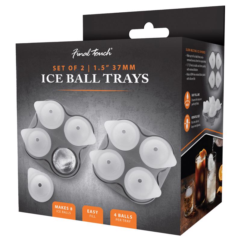 Final Touch Gray Plastic Ice Tray