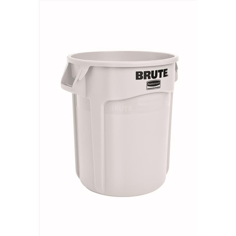 Rubbermaid Brute 10 gal White Polyethylene Trash Can