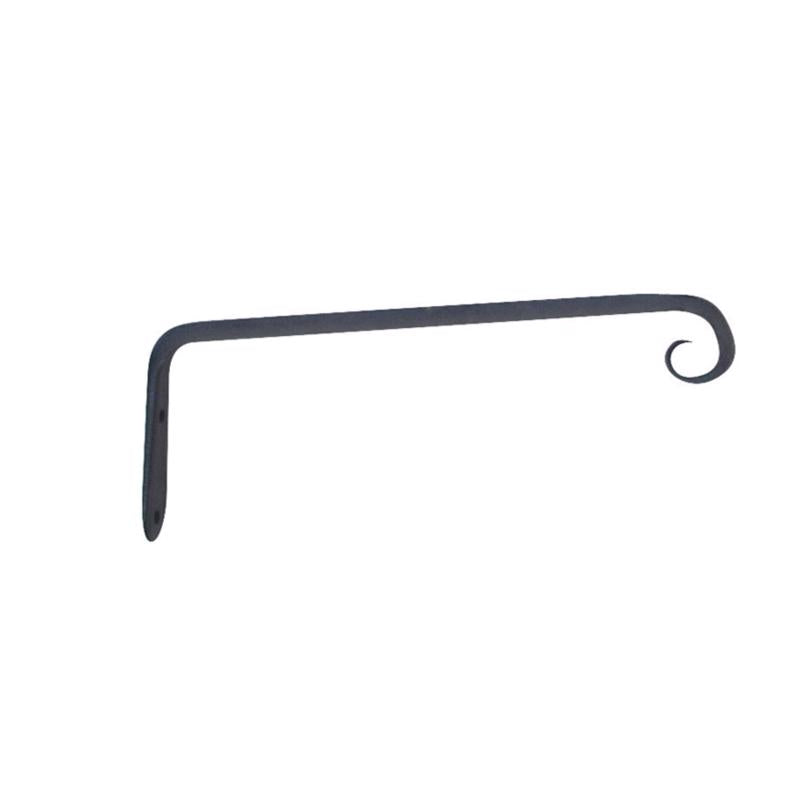 Living Accents Black Wrought Iron 10 in. H Forged Straight Plant Hook 1 pk