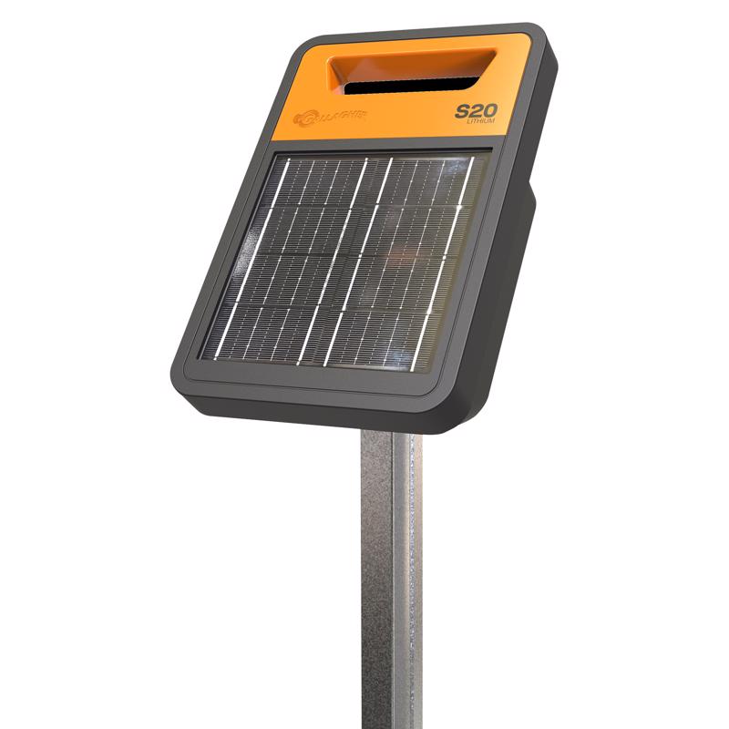 Gallagher S20 Solar-Powered Lithium Solar Energizer Black/Orange