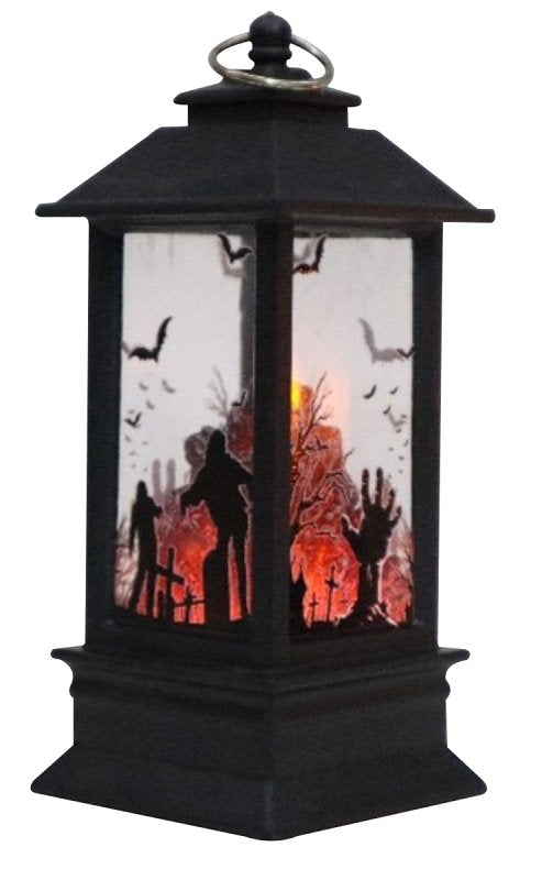 Santas Forest 99935 Halloween Skeleton Hand Lantern, 5 in H, Plastic, Black, Internal Light, Indoor, Outdoor