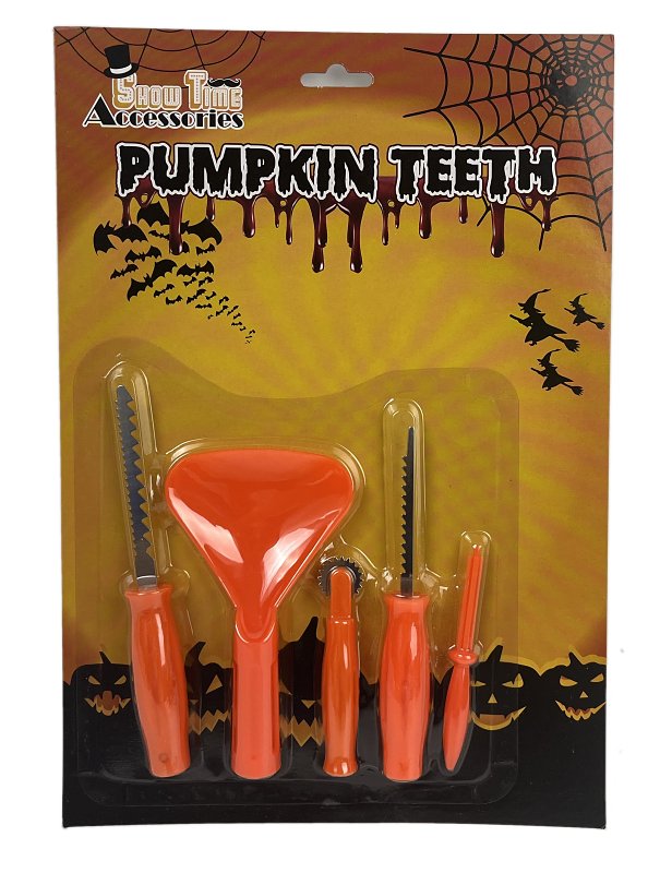 Santas Forest 19913 Pumpkin Carving Kit, Plastic, Orange, Indoor, Outdoor