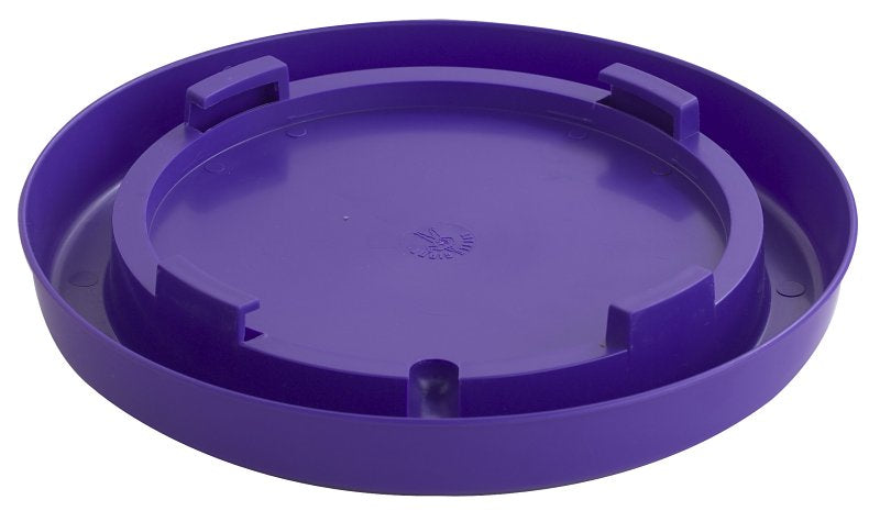 Little Giant 780PURPLE Waterer Base, 11 in Dia, 1-3/4 in H, 1 gal Capacity, Plastic, Purple