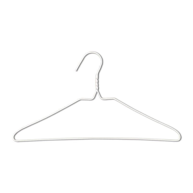 WIRE HANGER VINYL COATED WHITE