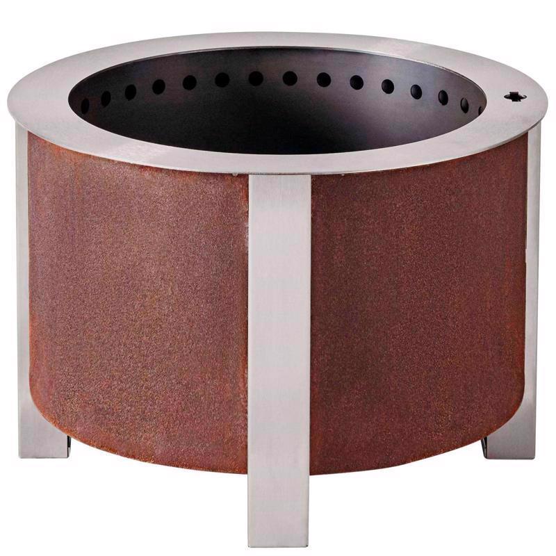 Breeo X Series 19 in. W Corten Steel Outdoor Round Wood Fire Pit