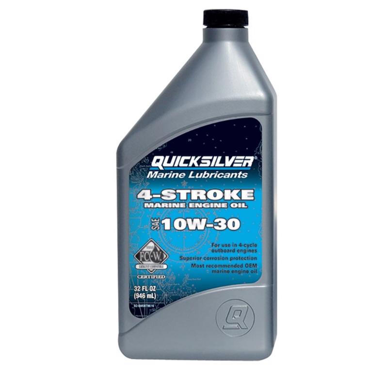 Quicksilver 10W-30 Gasoline Marine 4 Stroke Outboard Oil 32 oz 1 pk