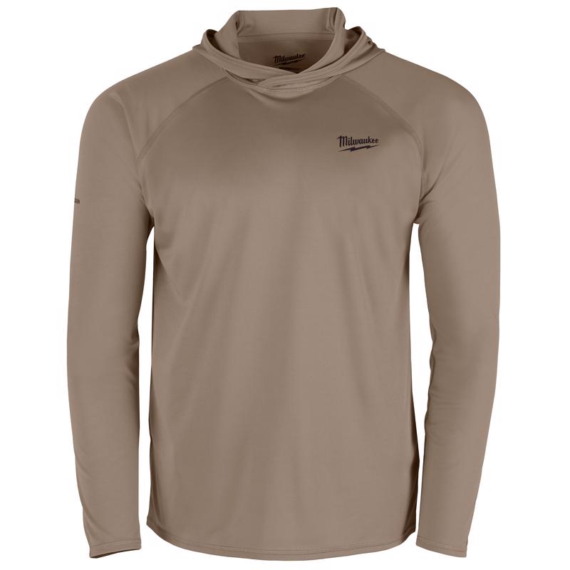 Milwaukee Workskin L Long Sleeve Men's Hooded Sandstone Hooded Sweatshirt