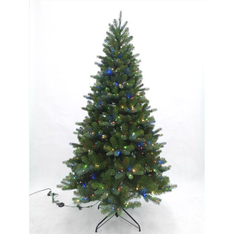 Holiday Bright Lights 1-2 Tree 7 ft. Full LED 450 ct Lakeland Pine 1-2 Tree Color Changing Christmas