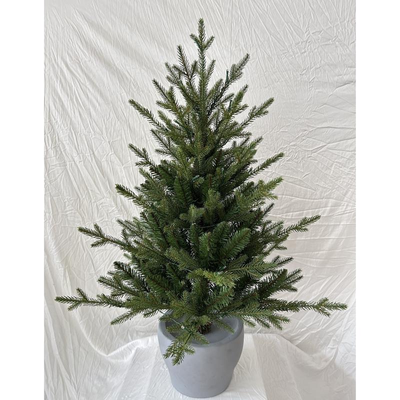 Celebrations 3 ft. Full LED 50 ct Fraser Fir Potted Color Changing Porch Bush