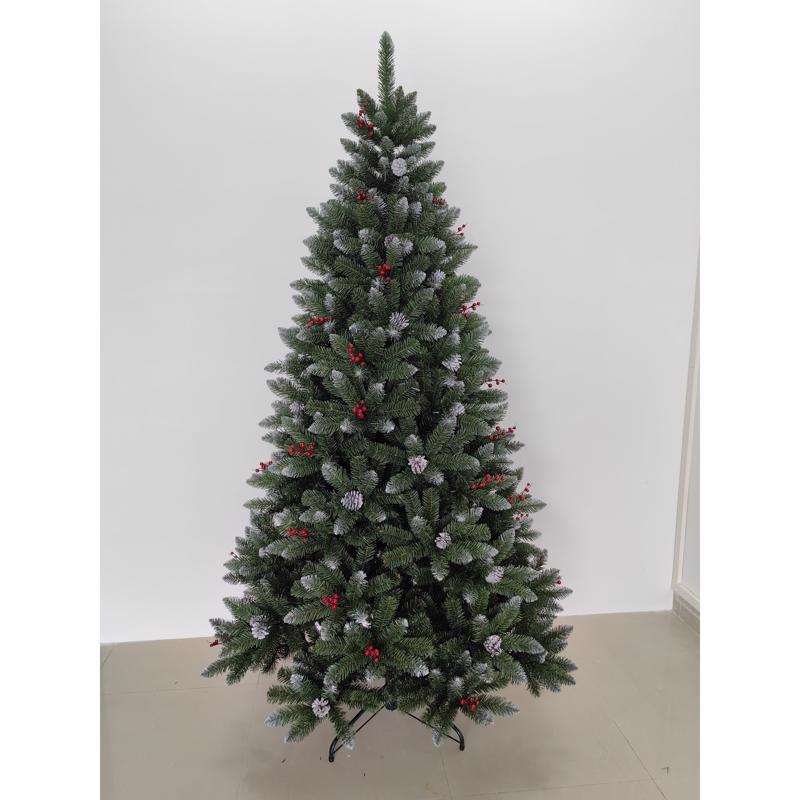 Holiday Bright Lights 1-2 Tree 7 ft. Full LED 500 ct Frost Glacier Pine 1-2 Tree Color Changing Chri