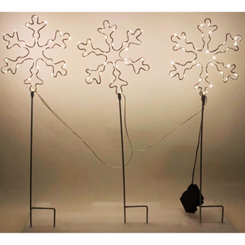 Sienna LED Warm White Snowflake 28 in. Pathway Decor