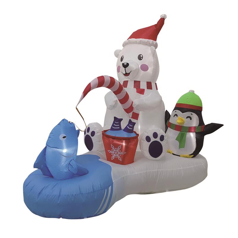 Celebrations Polar Bear Fishing 5 ft. Inflatable