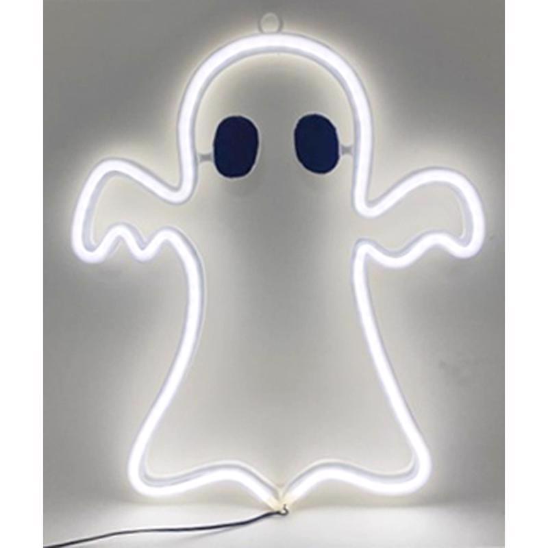 Sienna Cool White 11 in. LED Prelit Ghost Wall Decor