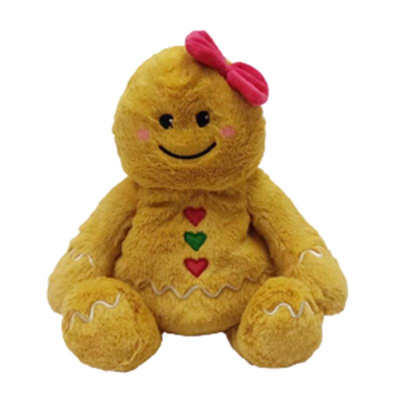 Warmies Gingerbread Girl Stuffed Animals Plush Brown