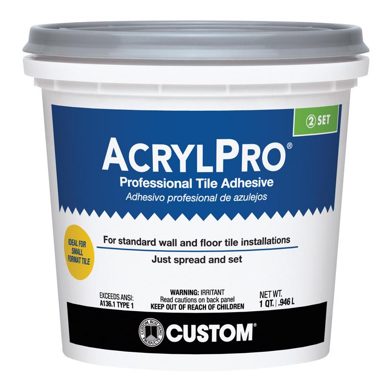 Custom Building ARL4000QT AcrylPro Ceramic Tile Adhesive, Quart