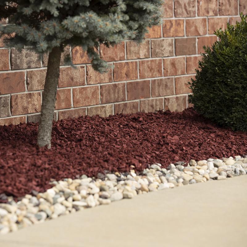 Ground Smart GSNG08RD72 Rubber Mulch Nuggets Ground Cover, Red, 0.8 Cu.ft.