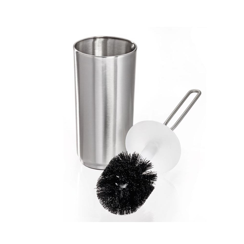 iDesign Steel Handle Bowl/Brush Holder Set