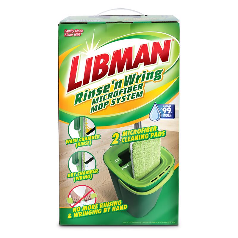 Libman Rinse 'n Wring 13 in. W Microfiber Mop with Bucket