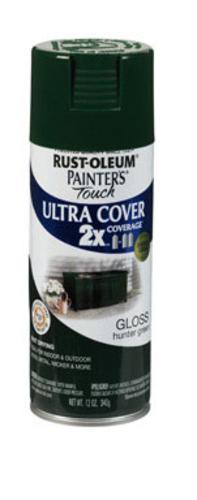 Painter's Touch 249111 2X Ultra Cover Spray Paint, 12 Oz, Hunter Green