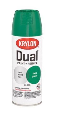 Krylon K08807000 Dual Paint & Primer One Spray Paint, 12 Oz, Field Green