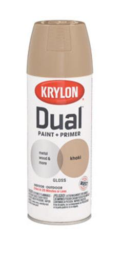 Krylon K08811000 Dual Paint & Primer One Spray Paint, 12 Oz, Khaki
