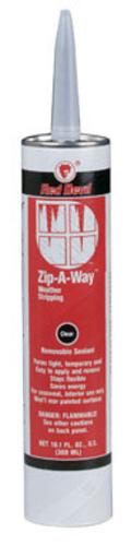 Red Devil 0606 Zip-A-Way Removable Sealant Clear 10.1 Oz.