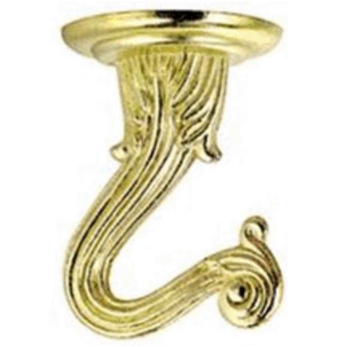 Stanley 56-1230 CD725 US3 Decorative Ceiling Hook, Bright Brass