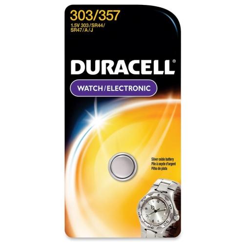Duracell D303/357PK Watch & Electronic Battery, #303/357, 1.5 Volt