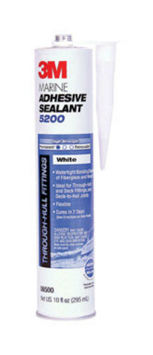 3M 06500 Marine Adhesive Sealant, 10 Oz, White