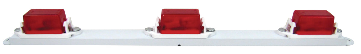 Peterson V107-3R Identification Light Bar, 16-1/8"x1"x1-3/8", Red