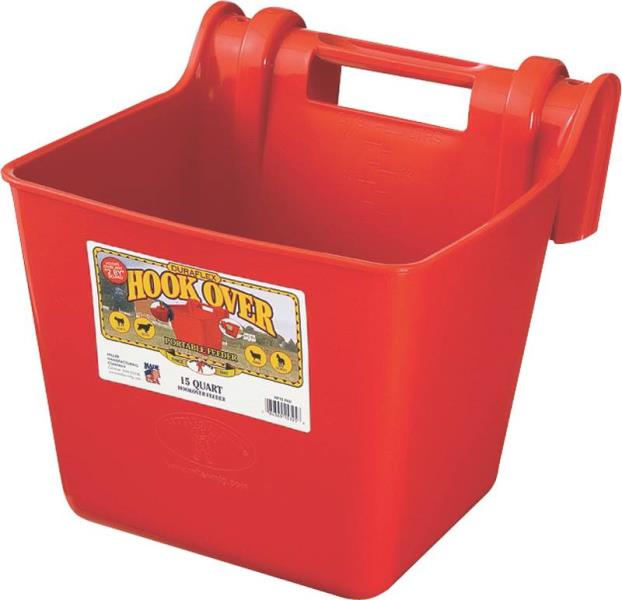 Little Giant HF15RED Hook Over Feeder, 15 Qt, Red