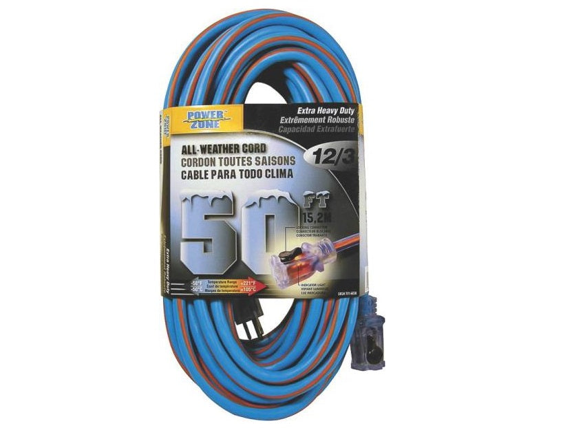 Power Zone ORC530830 All Weather Extension Cord, 50'