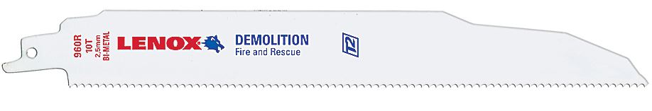 Lenox 20371-966R5 Demolition Bi-Metal Reciprocating Saw Blades, 9" x 7/8" x .062", 5/Pack