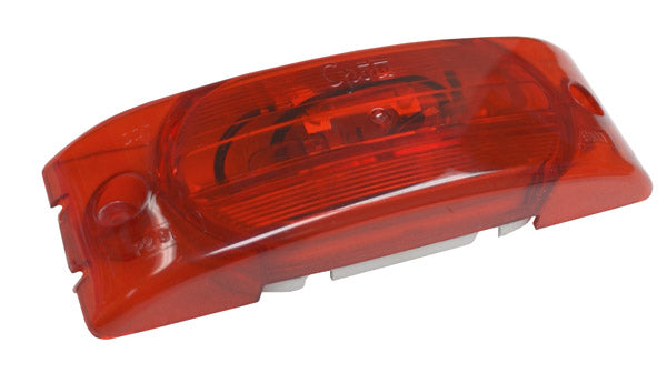 Grote 84043 2-Bulb Turtleback II Clearance/Marker Lamp, 6"x2", Red